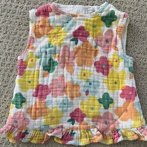 Angel Dear Floral Colorful Baby Dress tank gauze muslin cotton